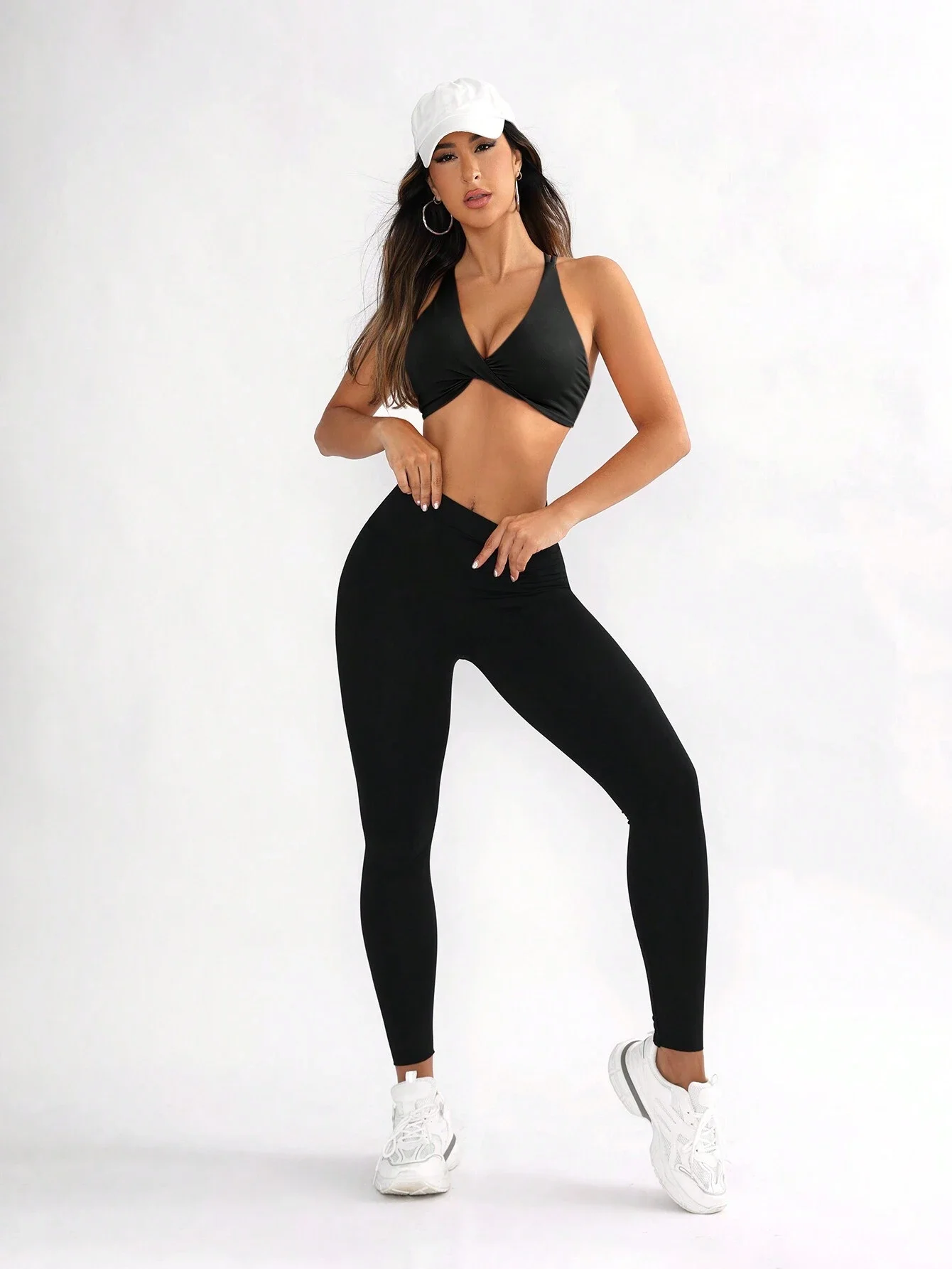 

Женский спортивный бюстгальтер с перекрестной спинкой, однотонный, для фитнеса и повседневной носки