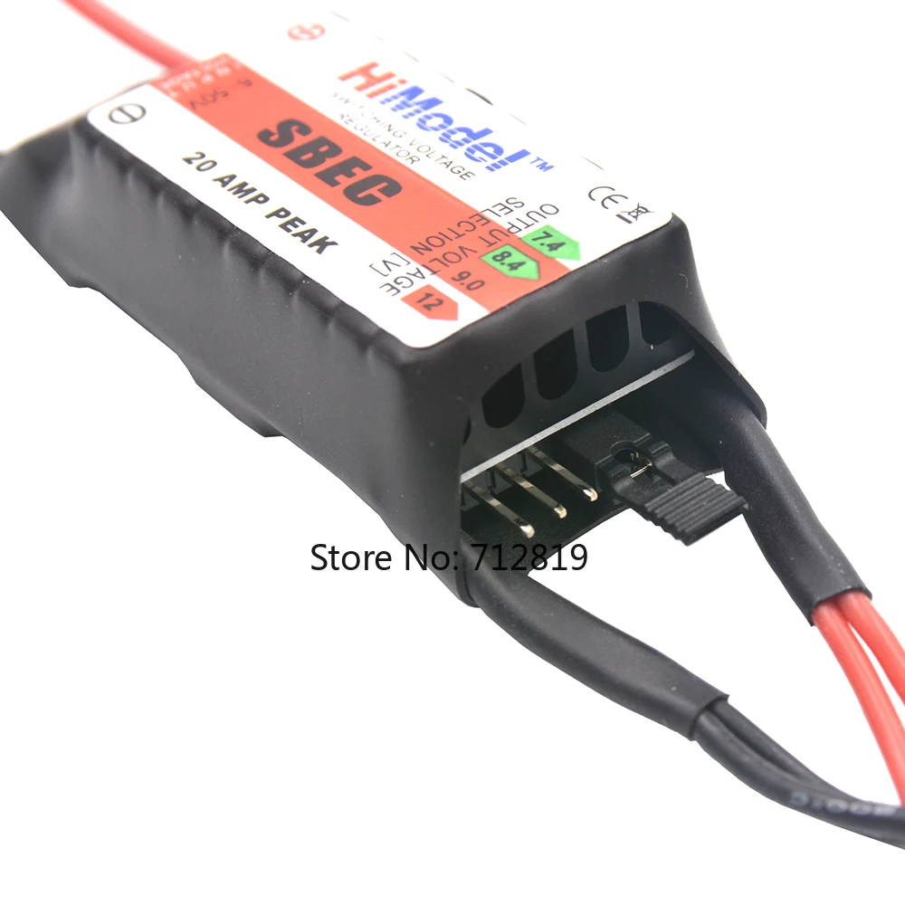 20A Switching Voltage Regulator SBEC UBEC 2-12s Input Two Lines 5.0V/7.4V/8.4V/9V/12V Output for RC Airplane Car Boat DIY Model