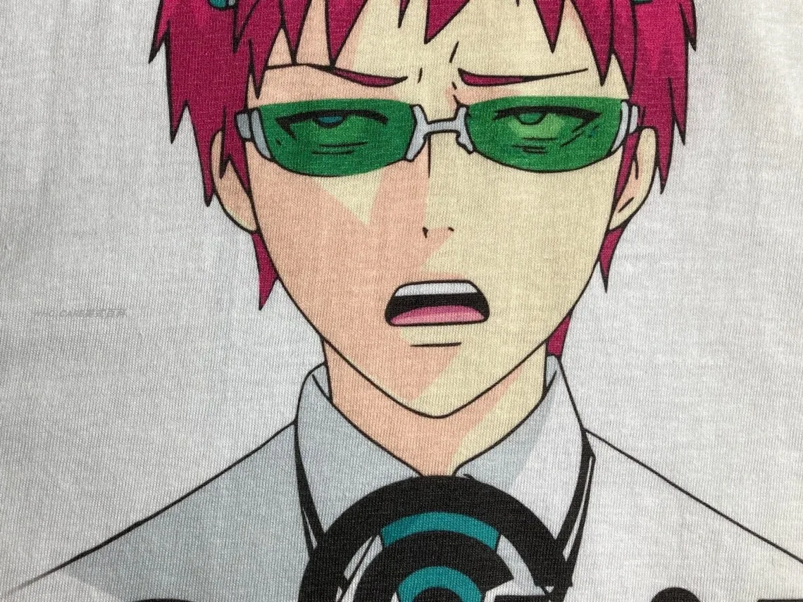 

Полноразмерная теплая и удобная футболка с короткими рукавами Anime High Street Anime Saiki Kusuo 2025 года — katastrofalne życie Saiki K.