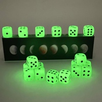 10-Pack D6 Six Faces Dice Glow in The Dark Die for DND, MTG, RPG, Tenzi, Farkle, Yahtzee, Bunco, Teaching Math, Table Board Game