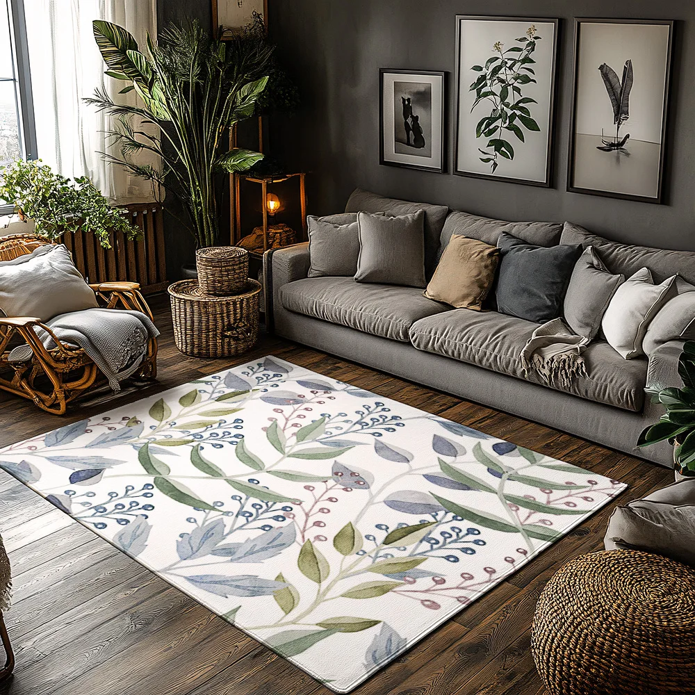 

Ботанический коврик для дома и улицы, моющийся коврик для прихожей, узор листьев, домашний декор, напольный коврик, приветственный коврик, фермерский дом S