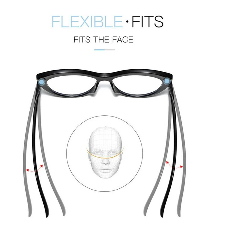 Anti Blue Rays Cat Eye Prescription Glasses With Cylinder Retro Red Frame 1.56 Aspheric Minus Spectacle Women 0 -0.5 -0.75 To -6