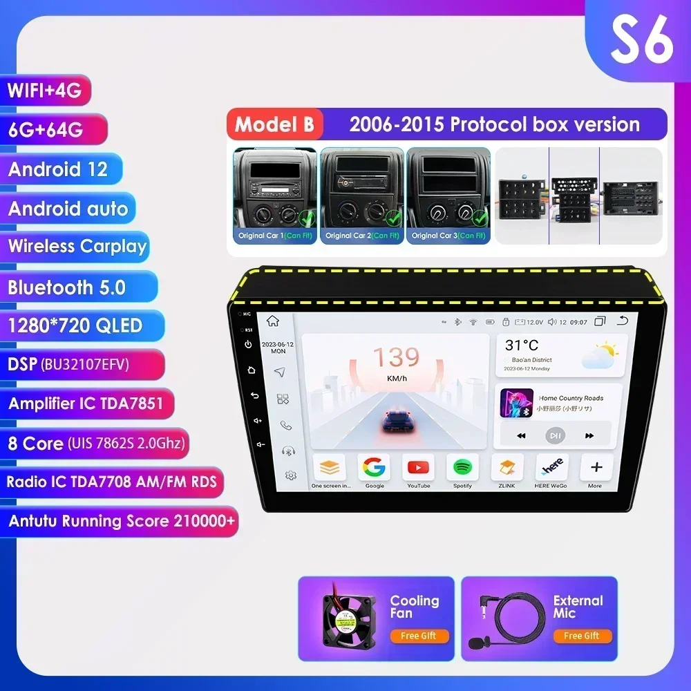 7862 Carplay voor Fiat Ducato Peugeot Boxer Citroen Jumper 2 2006-2020 Android Auto autoradio multimediaspeler navigatie GPS headunit