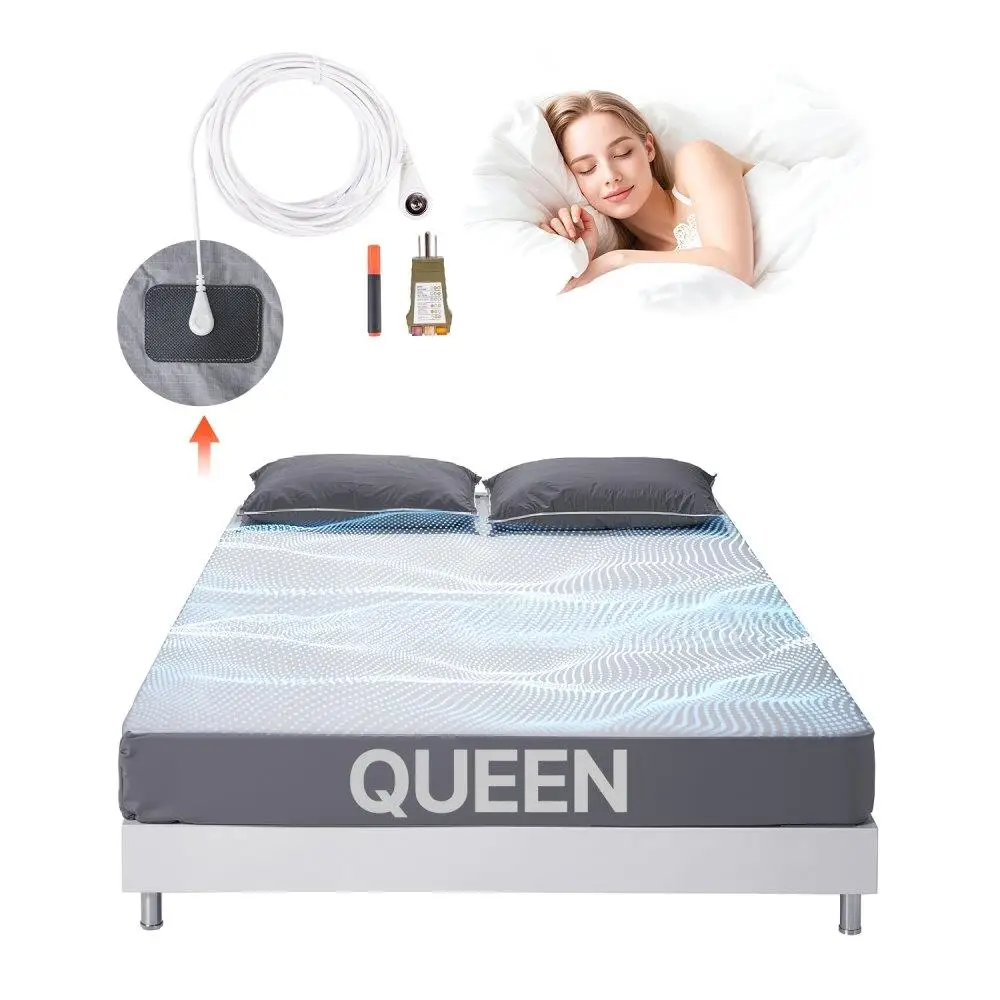 

Grounding Queen Size Fitted Sheet 90% Cotton 10% Silver Fiber Earthing Sleep Better Healthy Bedding