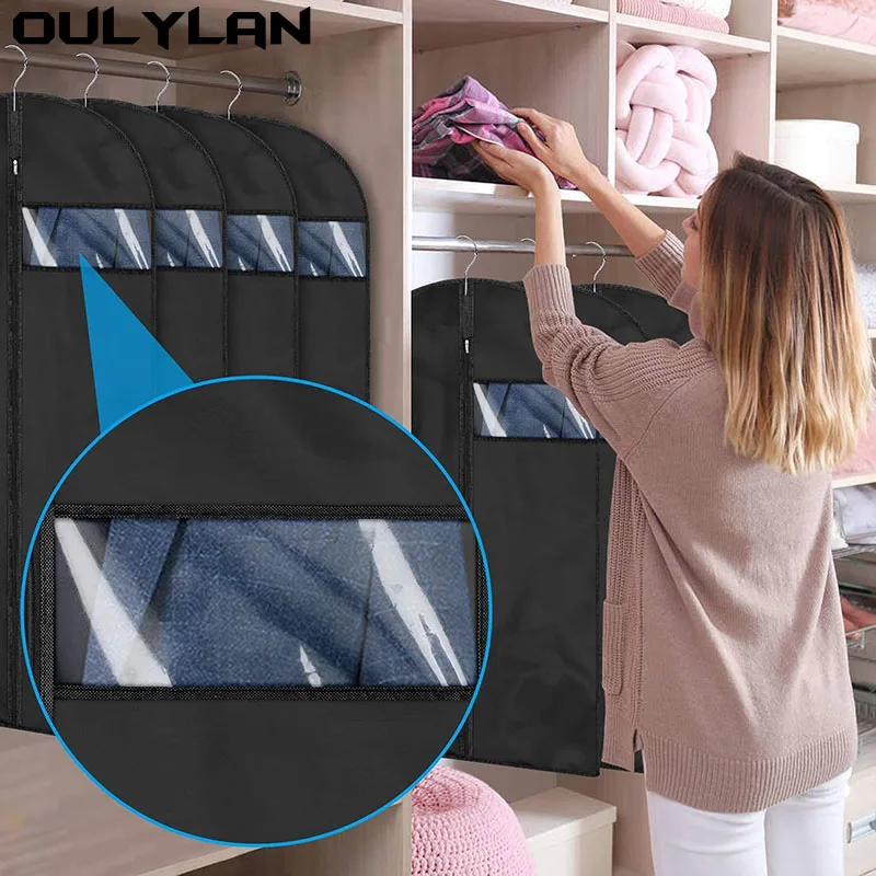 

Oulylan Dress Protector Hanging Garment Bags Closet Organizer Dustproof Clothing Covers Waterproof Clothes Dust Cover Coat Suit