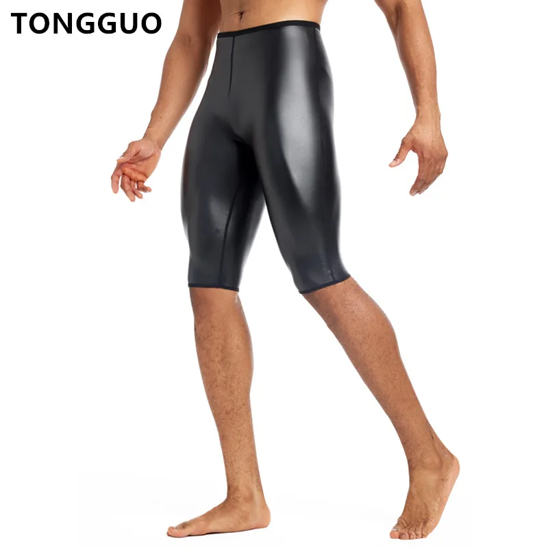 

Новый стиль, узкие кожаные брюки, мужские трусы для коррекции талии, формирователь талии, компрессионное нижнее белье, шорты для фитнеса