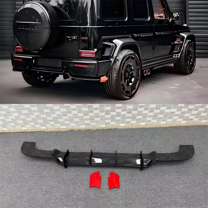 

Для Mercedes-Benz G-класса W464 W463 G900 2019-2024: задний бампер, диффузор, спойлер, аксессуары для кузова из настоящего сухого карбона