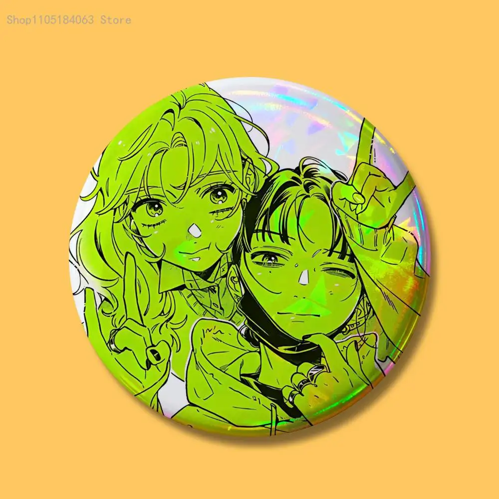 Mitsuki Koga Aya tgswiiwagaa Badges Button Round Creative Pin Brooch Badge Bag Decor Accessories Fans Collect Friends Gifts