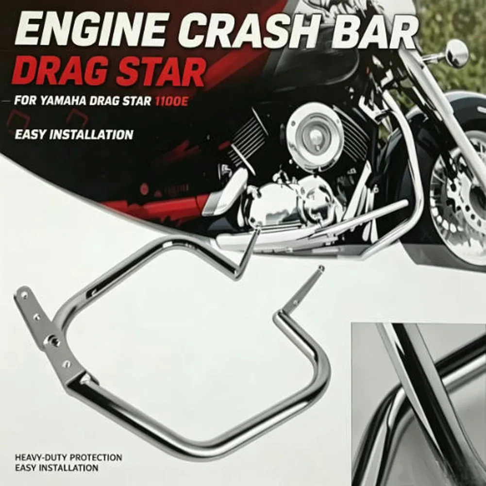 Motorcycle Bumper Frame Crash Bar Engine Guard Side Tank Protector For Yamaha Vstar V-Star 1100 XVS1100 Custom DS1100S 1999-2009