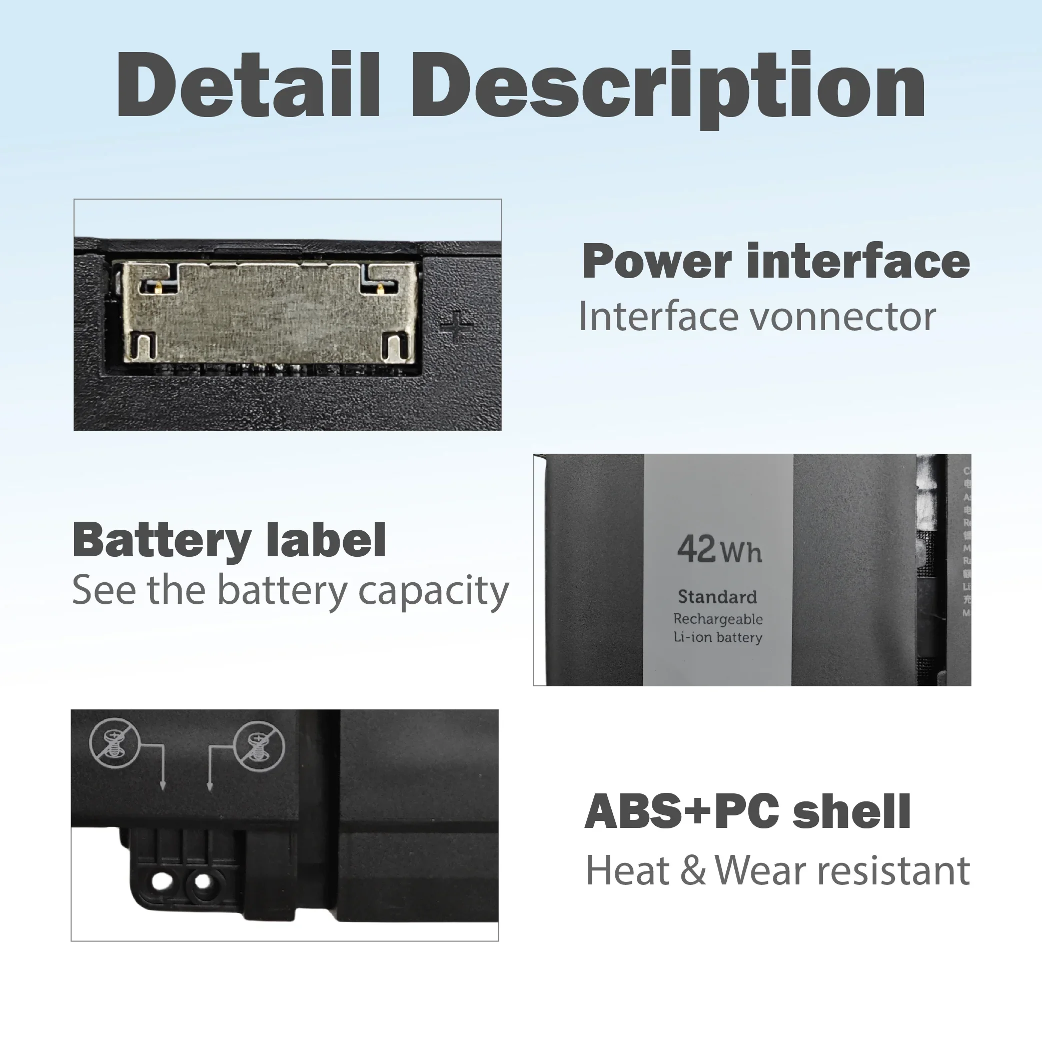 Reemplazo de batería de portátil 9JM71 para Dell Latitude14 7320 7420 7520 5320 Series P133G P134G P135G