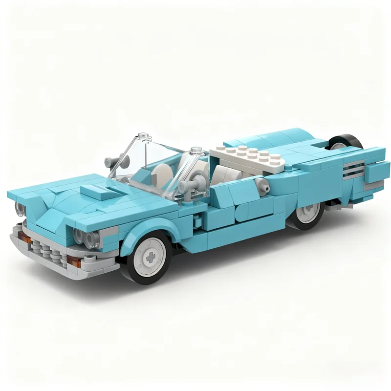 

319pcs MOC Forded Thunderbird 8 Stud Wide City Champions Model Building Blocks Construction Toys Christmas Gifts Brick Kids