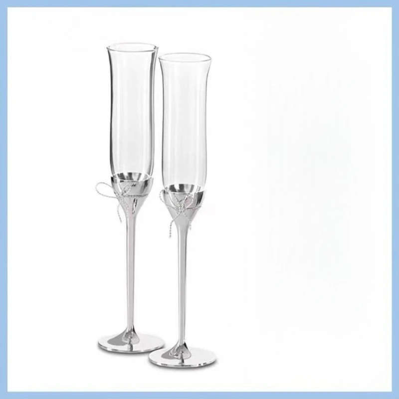 

Champagne glass, red wine, pair of glasses, goblet, wedding gift box.