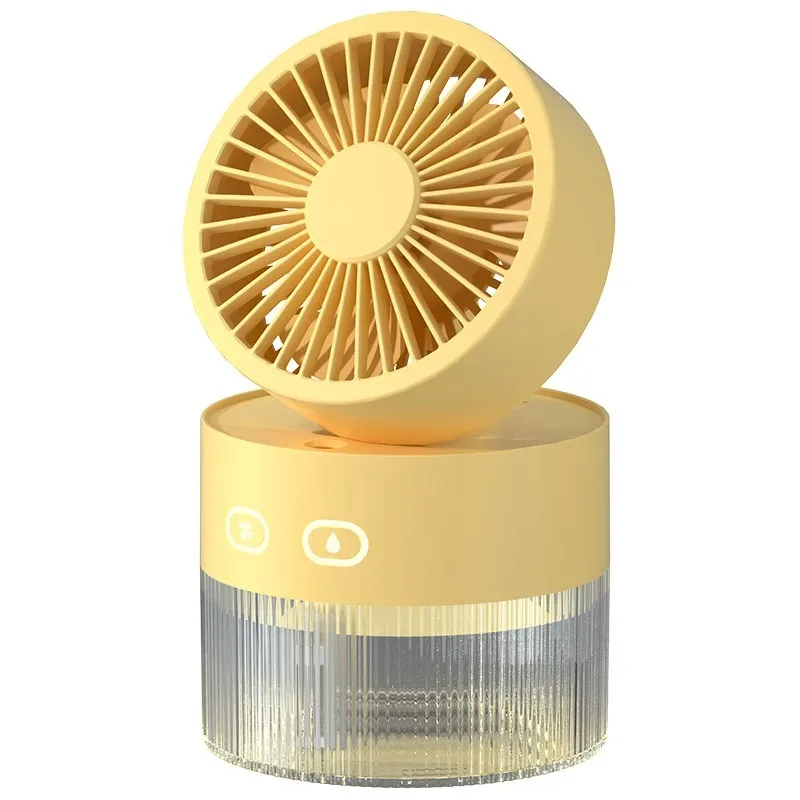 Desktop Mini Turbine Cold Air Fan Support Ice Water Addition Foldable Humidifier Spray Portable USB Cooling Fan