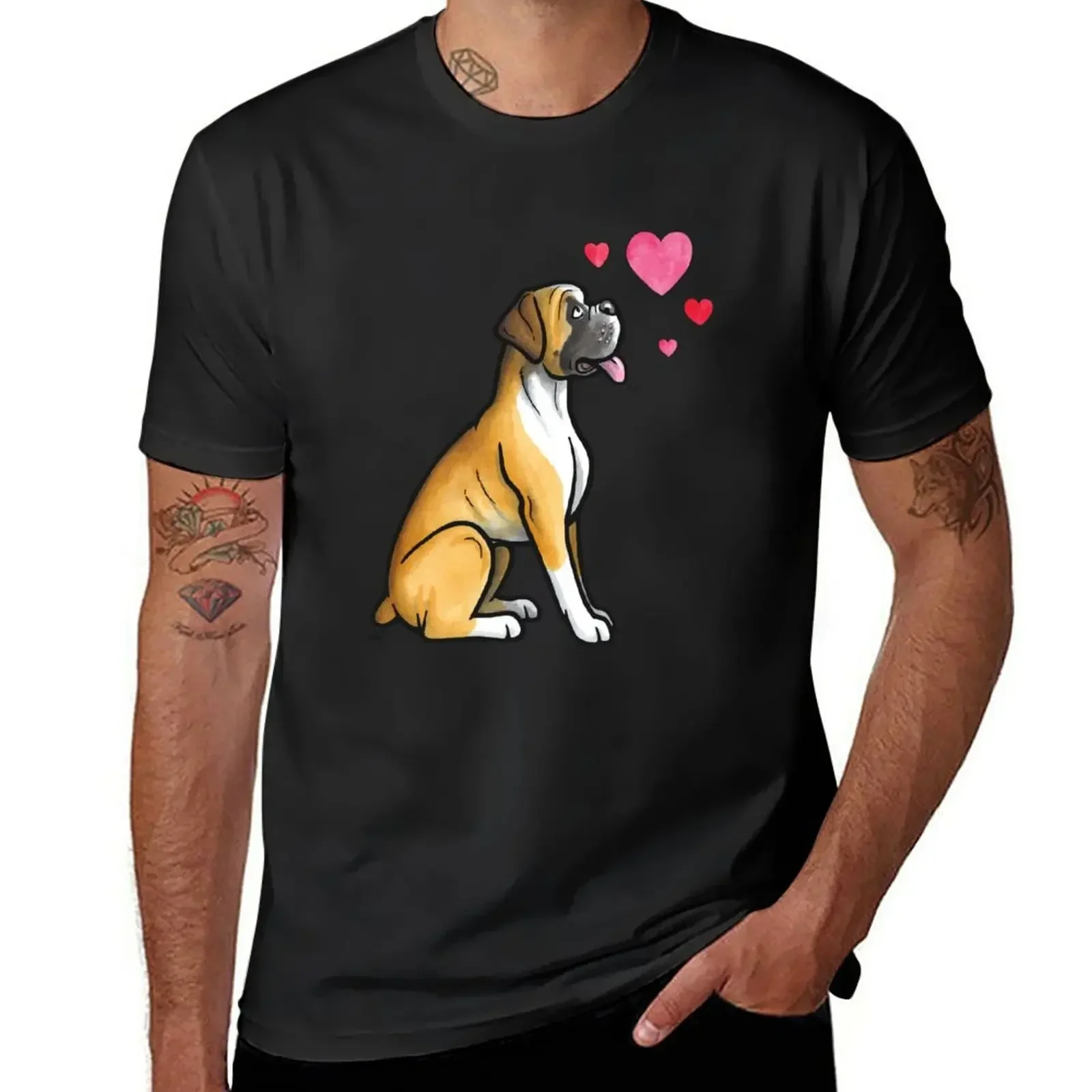 Camiseta boxer con motivo de fruit du métier a tisser pour homme, haut con impression de chien, taille