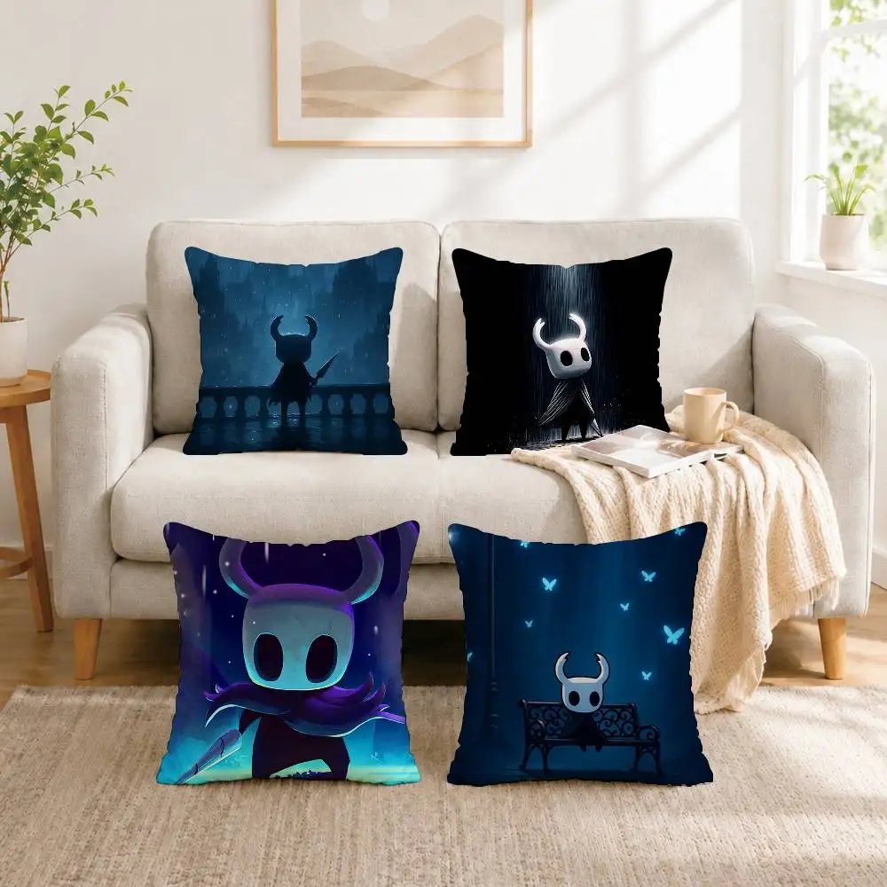 Game H-Hollow K-Knight Cute Square Double-Sided printed Pillow Case Bedroom Bedside Pillow Sofa Cushion Cover Gift
