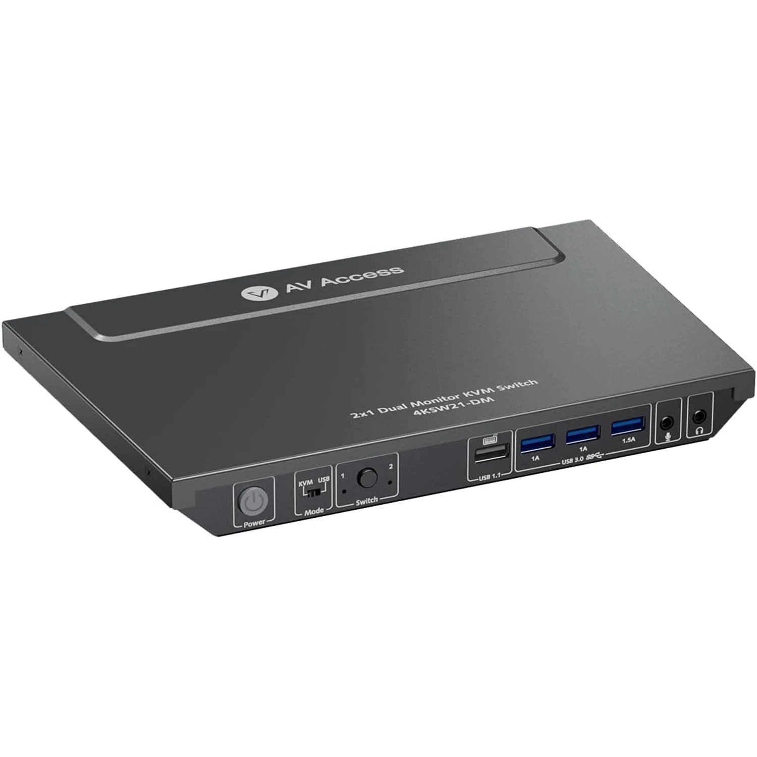 

AV Access KVM Switch 2 Monitors 2 Computers, EDID Support, USB 3.0 Hub–Control 2 PCs in Dual HDMI Monitor 4K@60Hz( 4KSW21-DM)