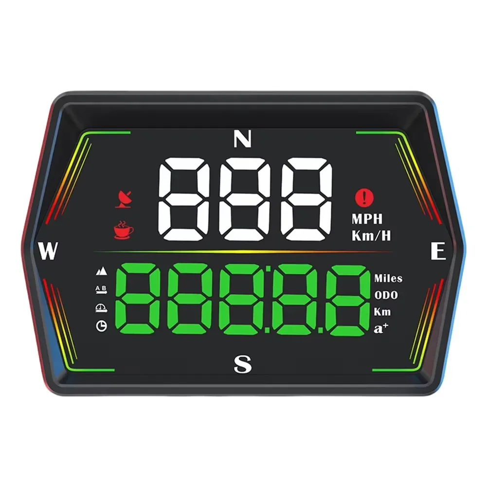 Digital HUD Head Up Display GPS Speedometer with Automatic On/Off Adjustable Speed Alerts and Dual Mode Positioning Chip