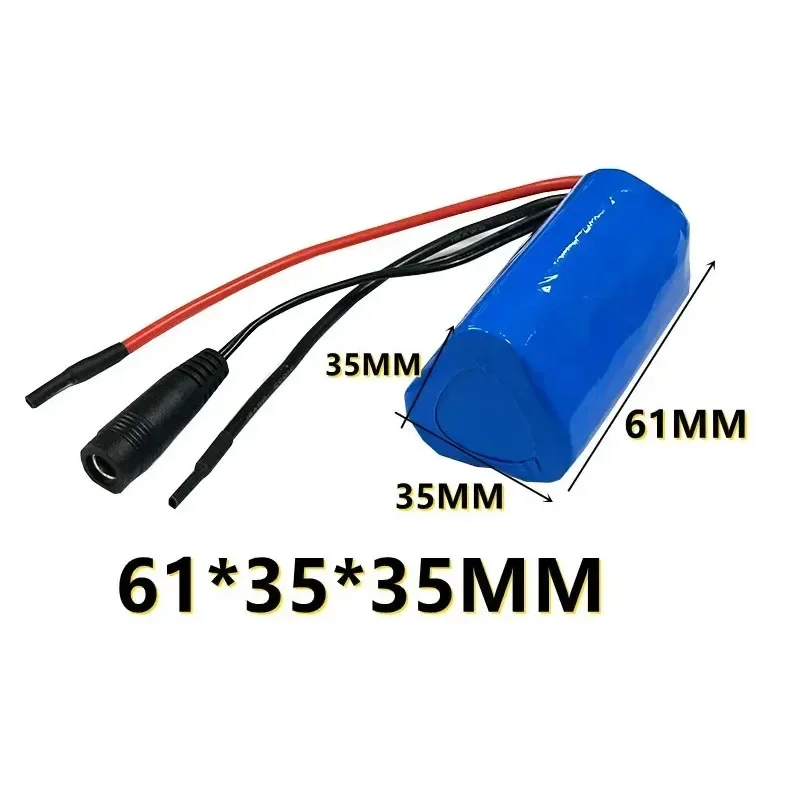 12V Battery 3S1P 12.6V 9800mAh 18650 Lithium-ion Battery Pack with BMS for Backup Power Supply CCTV Cameras+12V Charher