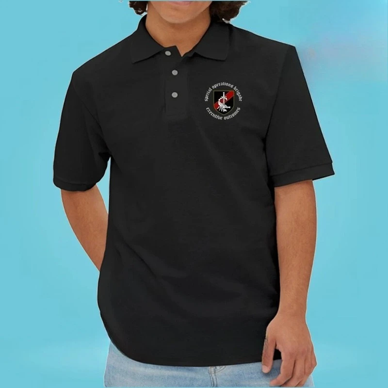 Excecutive Outcomes Mercenaries Angola S Africa T-shirt imprimé graphique streetwear pour homme, imprimé lettres, été, style urbain