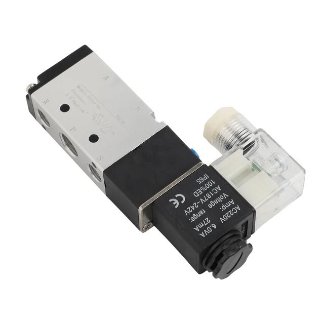 صمام لولبي 1pc 4V210-08 Pneumatic Solenoid Valve 2-position 5-way Valve 1/4-inch BSPT Interface For Pneumatic Control Systems الهواء المضغوط — تفصيل 3