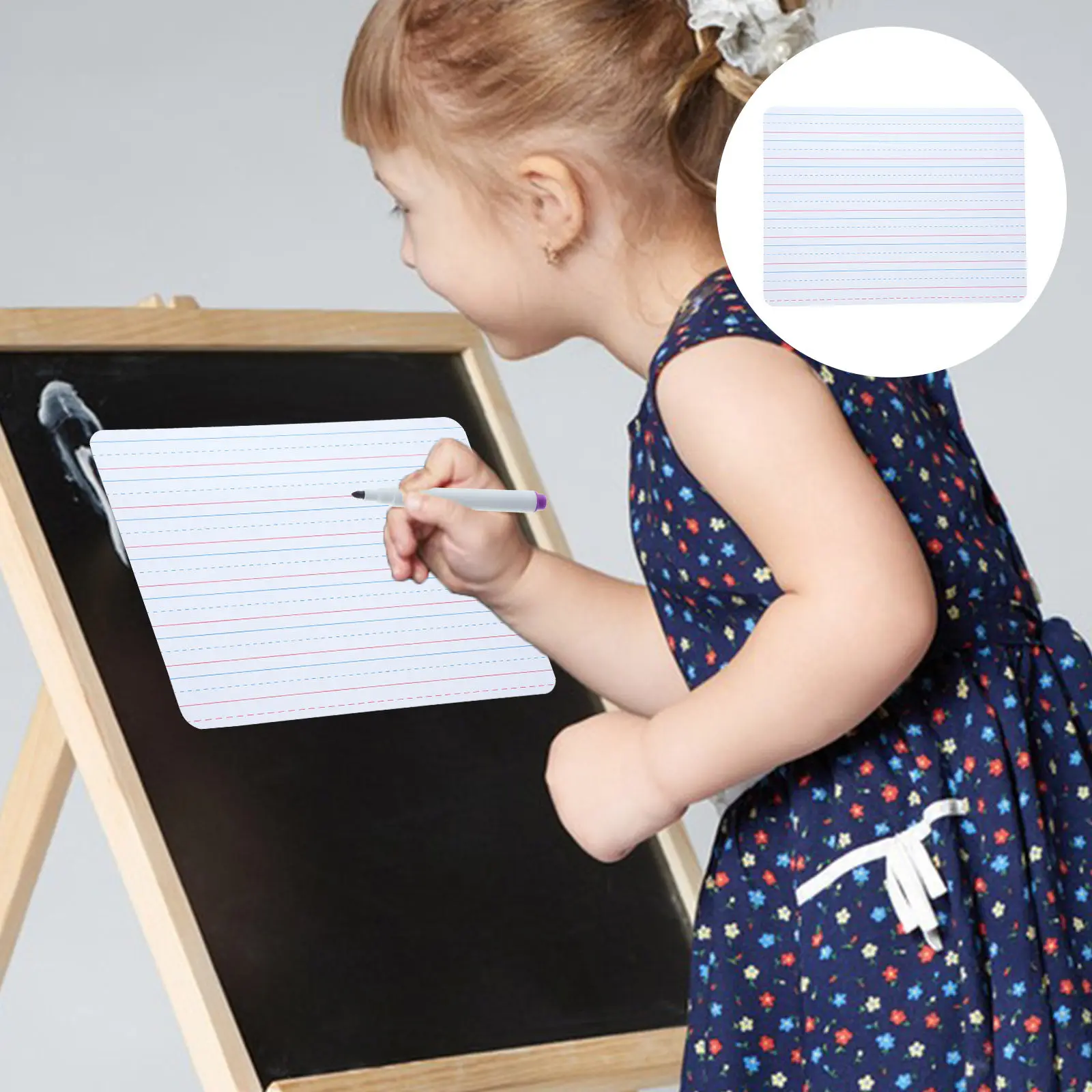 Small Dry Erase Writing Board for Teens Learning Name Writing Drawing Practice Erasable Educational Whiteboard Compact