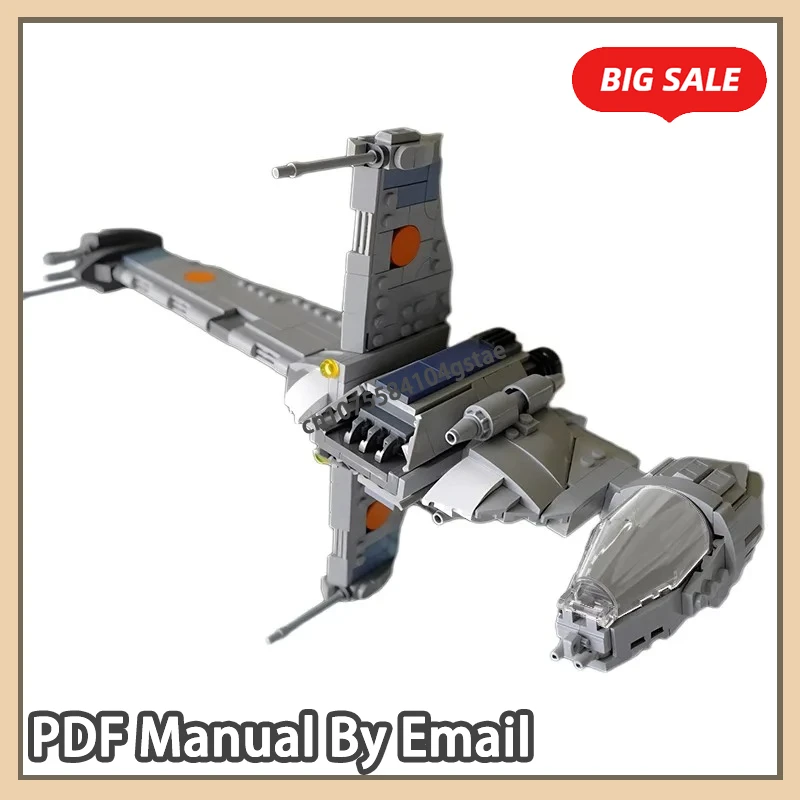 

Space War Spaceship Building Blocks Moive Series B-Wing Space Fighter Assembly Model Puzzle Kid Toy Boy Birthday Gift
