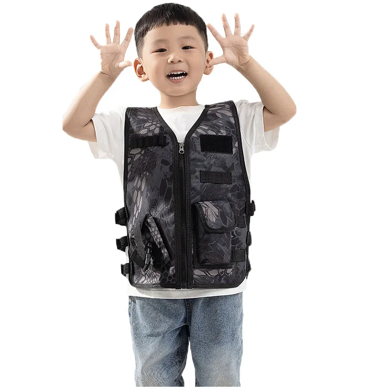 Wojskowy Childfren kamuflażowa odzież myśliwska Kids CS Airsoft Vest taktyczne kamizelki wojskowe przebranie na karnawał sprzęt do kurtka z kompletu