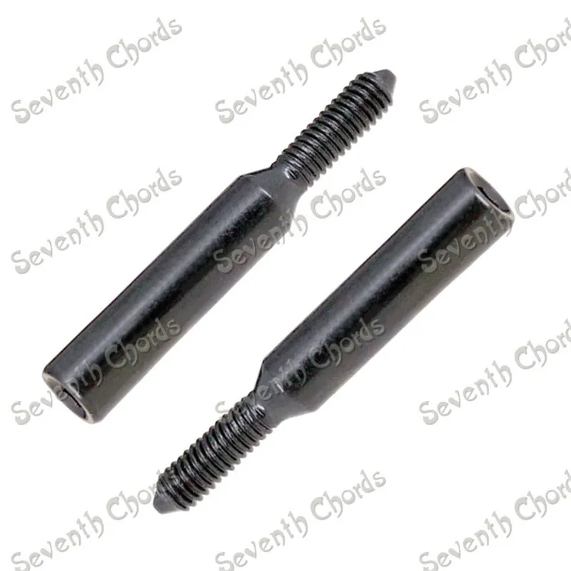 6 Pcs Black Electric Guitar Bridge Tremolo Lock String Hexagon Screw Clamp String Hex Screw Bolt Thread Guitar Accessories Parts