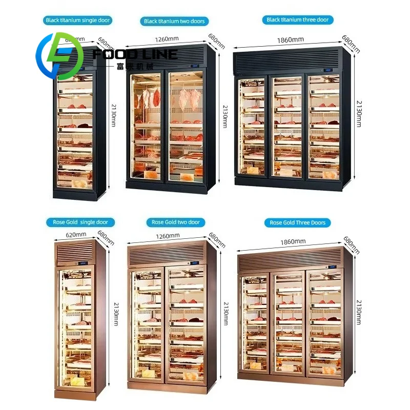 Custom Dry Aging Beef Cabinet Programmable Working Modes Realize Unattended Multi-Day Beef Dry Aging Automatic Operation