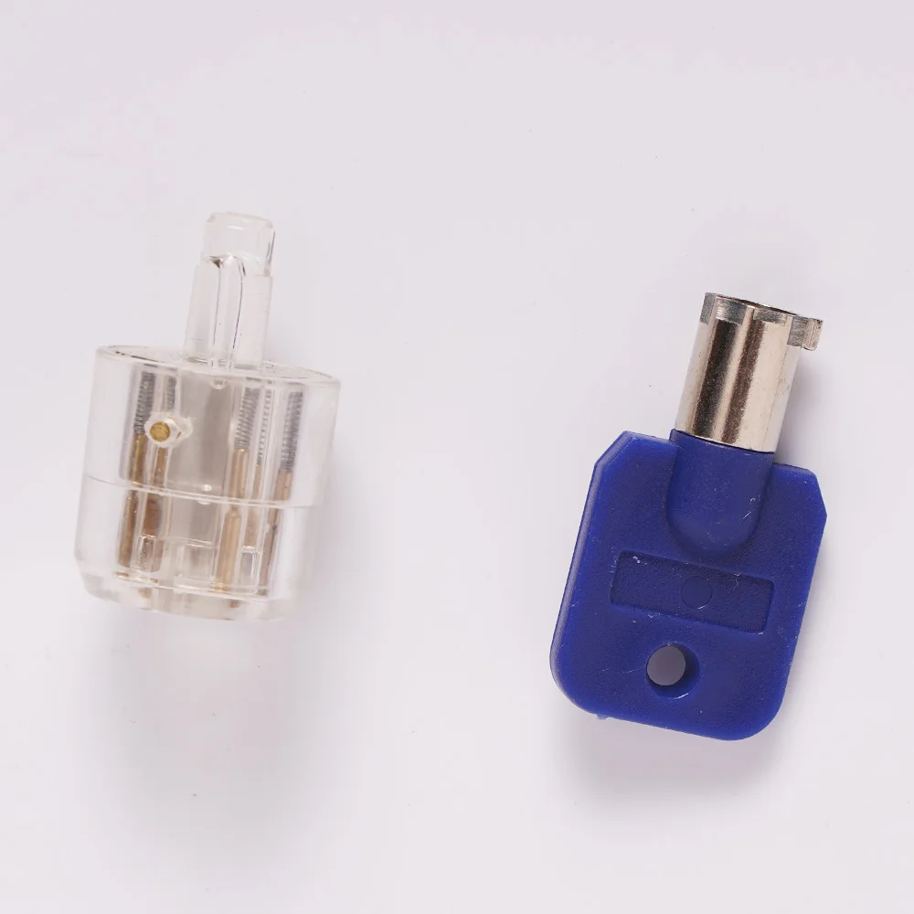 7 Pin Plum Lock Transparent Tubular Lock Cylinder Visible Pick Cutaway Practice View Padlock Training Skill For Locksmith