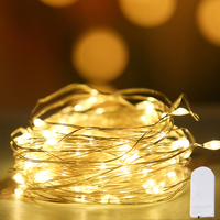 LED Fairy String Lights Battery Powered Copper Wire Garland Light For Bedroom Outdoor Garden Wedding Party Birthday Decoration