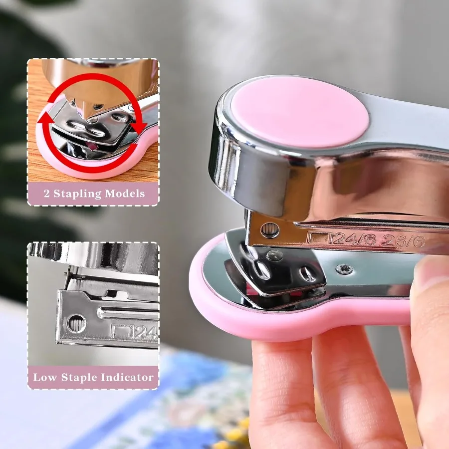 دباسة سطح المكتب المعدنية مع 2000 دبوس قياسي بسعة 25 ورقة مربى جهد منخفض مجاني للوازم المكتبية في الفصول المكتبية P