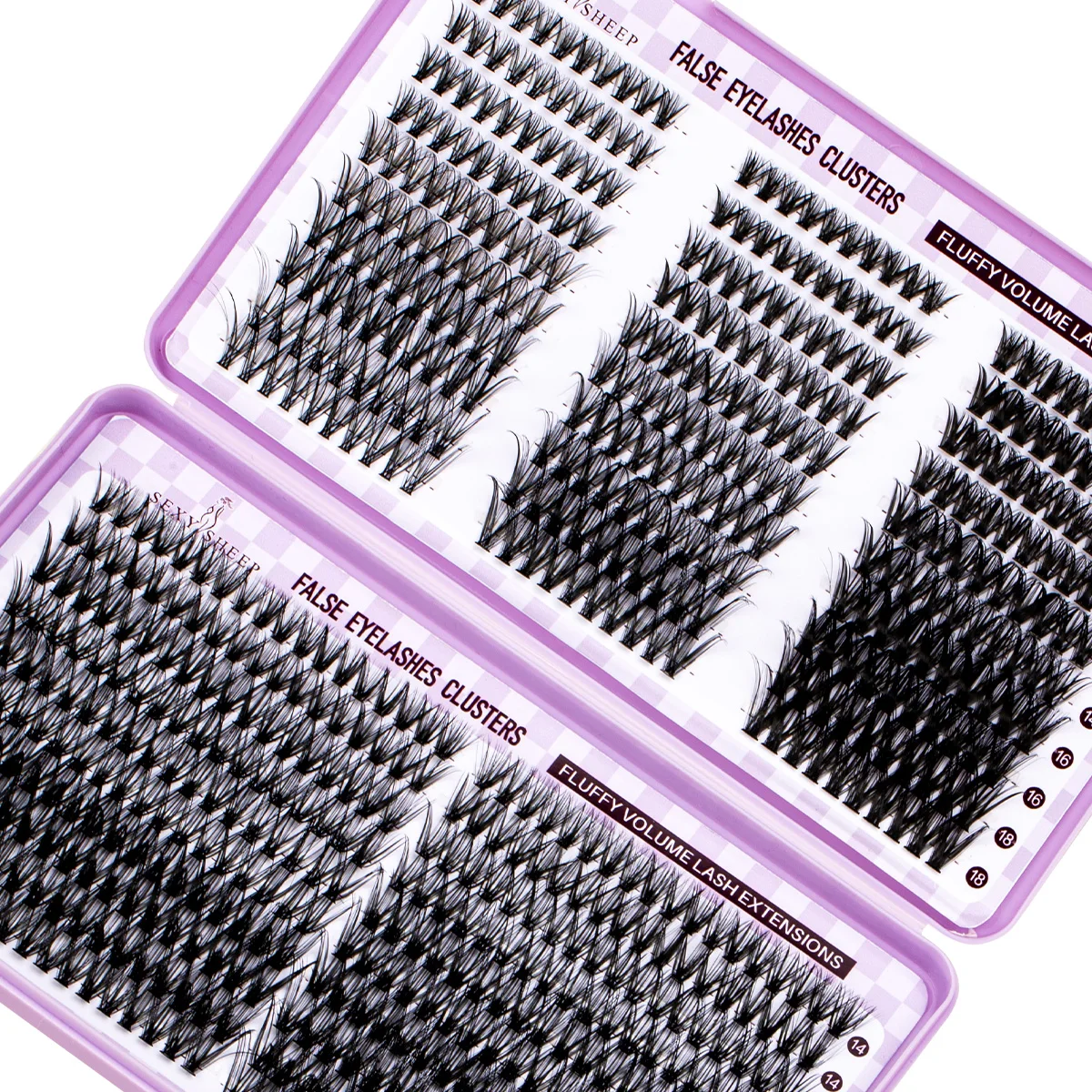 Wimpernbüschel, dicke Volumen-Wimpern, einzelne Wimpernbüschel, flauschige Wimpernverlängerungen, DIY-Wimpern, wiederverwendbar, anfängerfreundlich – Detail 7