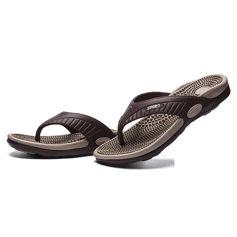 

YUYIN Men Massage Flip Flops EVA Slippers Summer Breathable Beach Shoes Sandals Men Flip Flops Breathable Men Slipper 45