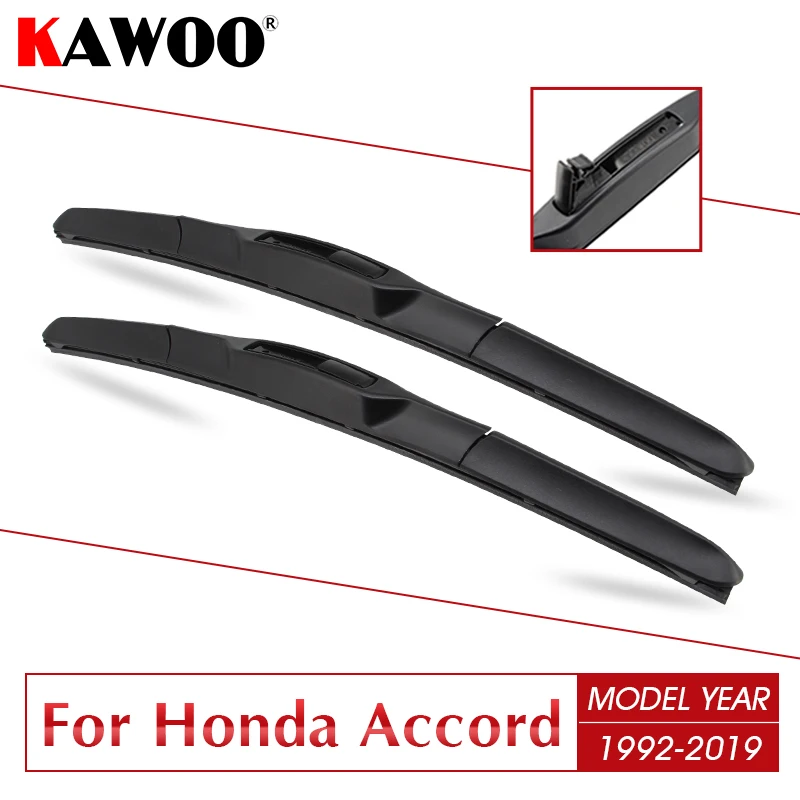 

KAWOO Car Wiper Blade for Honda Accord 8 5 6 7 9 10 Car Windcreen Wiper Blades 2003 2007 2008 2009 to 2019 Year Fit for Hook Arm