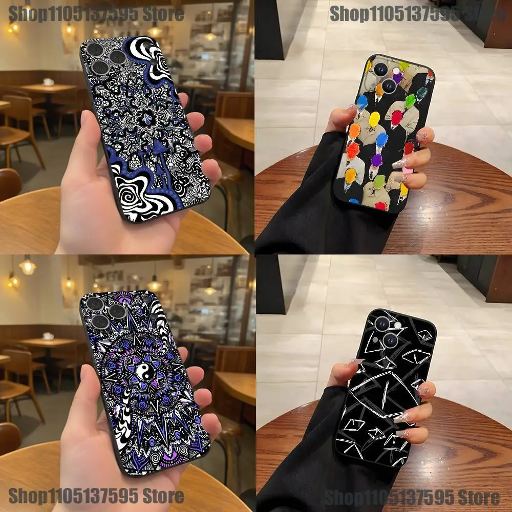 

Graffiti Phone Case For iPhone 17,16,15,14,13,12,11,Pro,XS,Max,XR,Plus,E,SE4,Mini Black Soft Cover