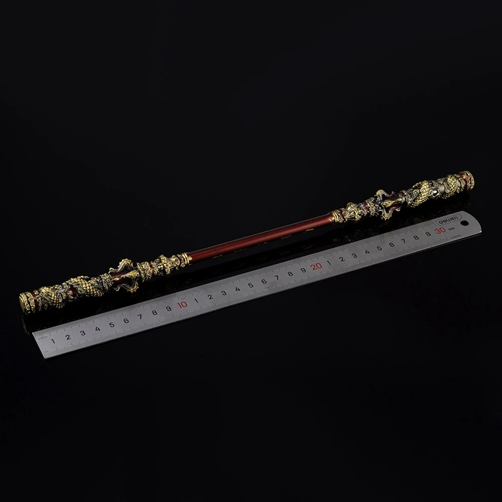 WOTT-mythe noir Wukong fer barre Figure singe roi Bar frappé le destin directement barre de fer tout métal artisanat épée cadeaux 35Cm