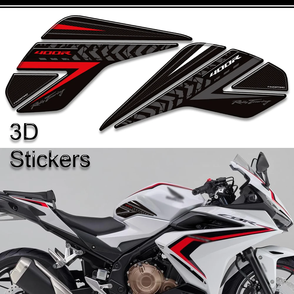 

Motorcycle Protector Tank Pad Side Grips Gas Fuel Oil Kit Knee Stickers Decals For Honda CBR400R CBR 400 R 400R 2024