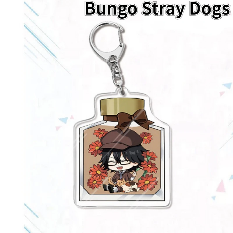 Bungo Stray Dogs Anime Peripheral Dazai Osamu Thickened Acrylic Keychain  Collection Gift Backpack Decorative Key Pendant