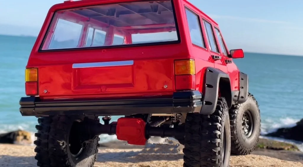 AUSTAR-coche todoterreno teledirigido de escalada Cherokee 1/10, con eje de Portal de alta y baja velocidad, con diferencial de deslizamiento limitado