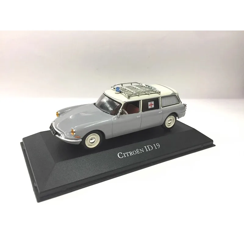 Diecast 1:43 Scale ATLAS French CITROEN ID 19 Citroen Antique Car Ambulance Alloy Car Model Collectible Toy Gift Display