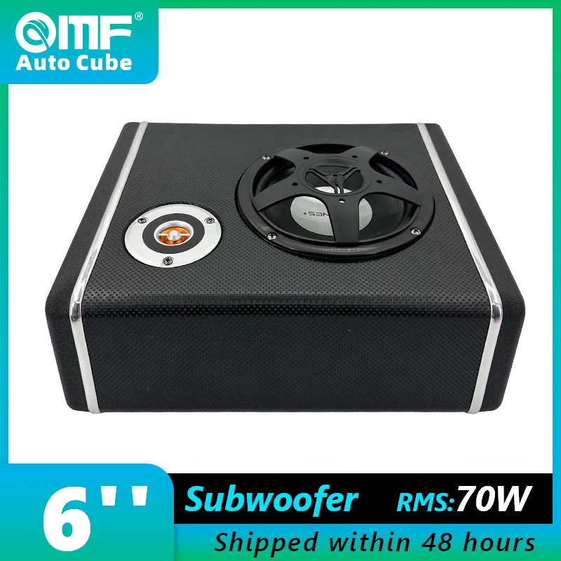 Auto Cube ZL-CT6 Car Active Subwoofer 4Ohms 70W Under Seat 6inch Stereo Subwoofer Amplifier Sound System for Car