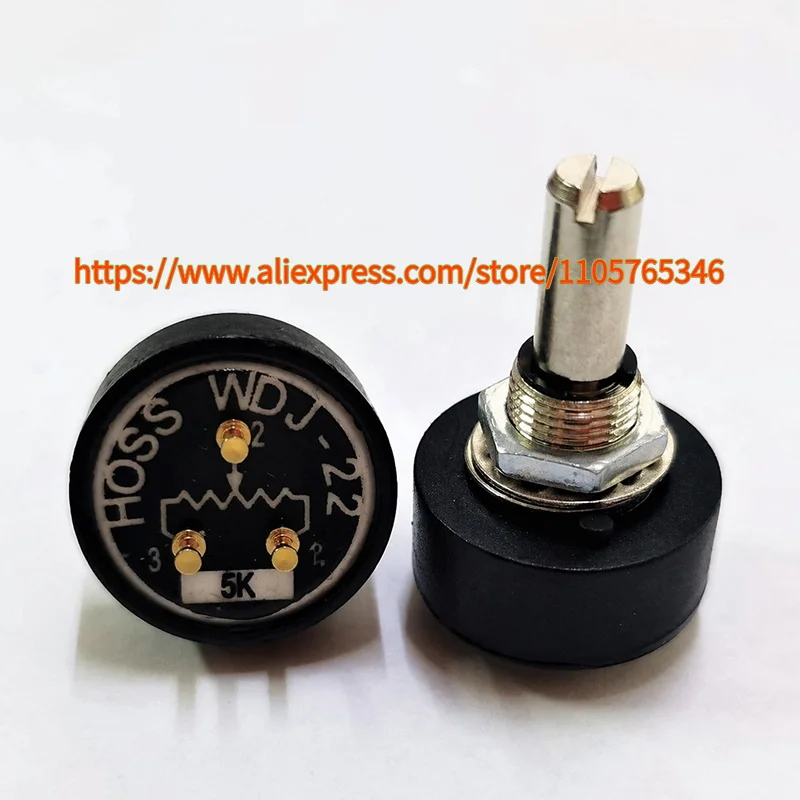 1pcs WDJ-22 H0SS 1W Conductive Plastic Potentiometer 1K 2K 5K 10K Substitute BI 6178 Model with 360 Degree Infinite Rotation