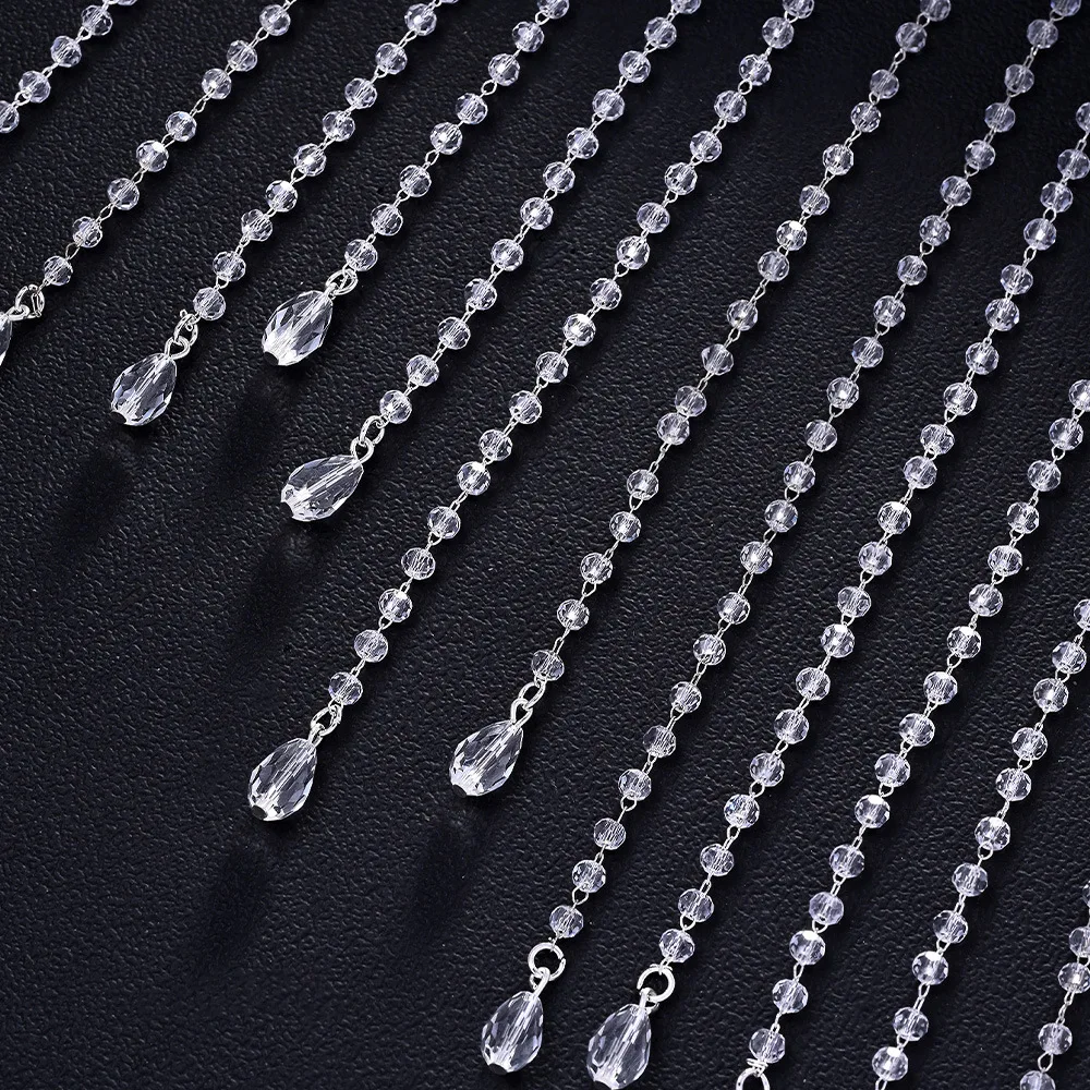 بوهو الأبيض كريستال رئيس سلسلة رائعة الزفاف الجبين مجوهرات الزفاف الشعر سلسلة حك اكسسوارات للنساء هدايا 2025 #5