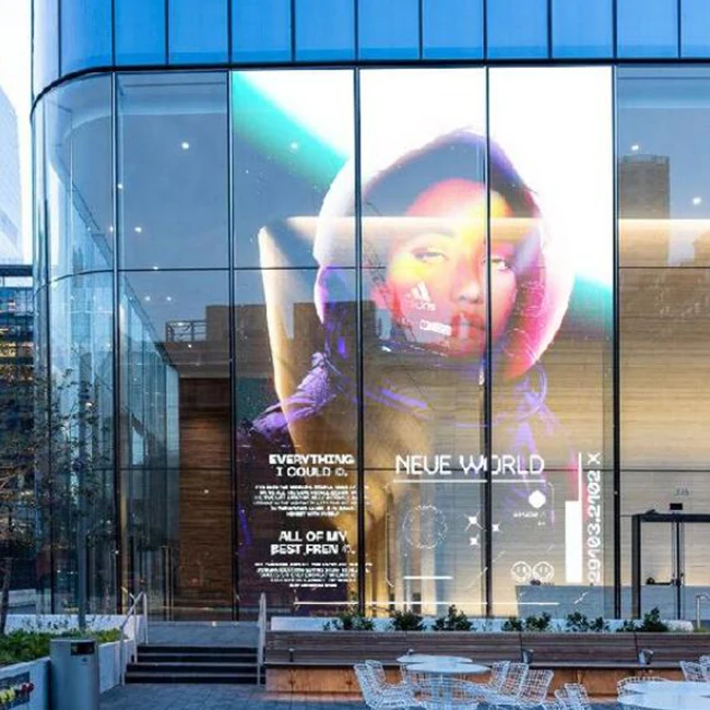 Signage LED Ultra Slim Lightweight Transparent  Display Flexible  Film for Car Crystal  Screen Film Screen  Display T