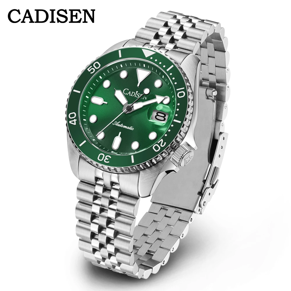 CADISEN Watches Men 20Bar Diver Retro Water Ghost Sapphire NH35 Automatic Mechanical Watch BGW9 Luminous 2023 New Clock C8220