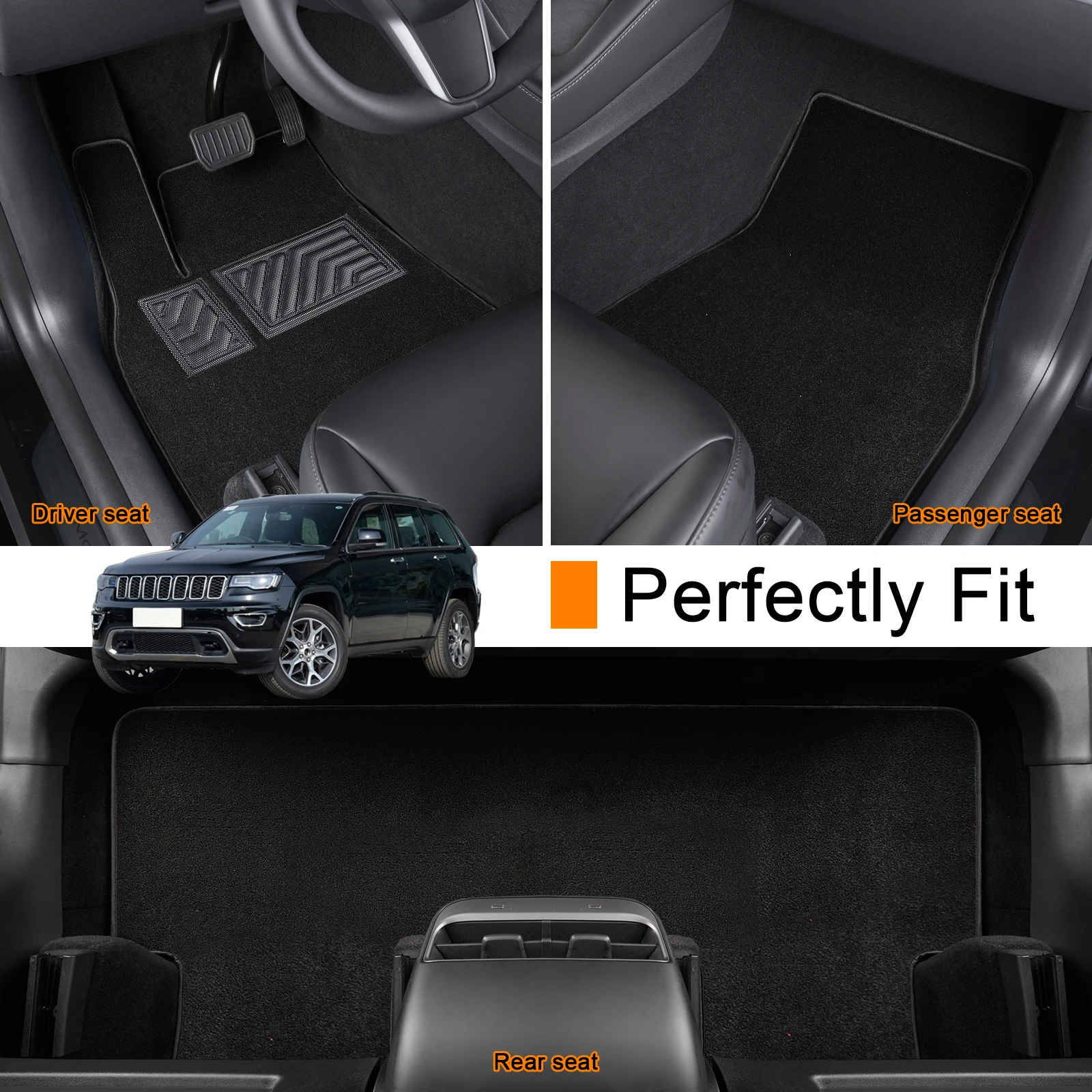 

Custom car floor mat for Jeep Grand Cherokee 2011-2021 (WK2) Carpet Cover Waterproof Non-slip Protector Accessories parts