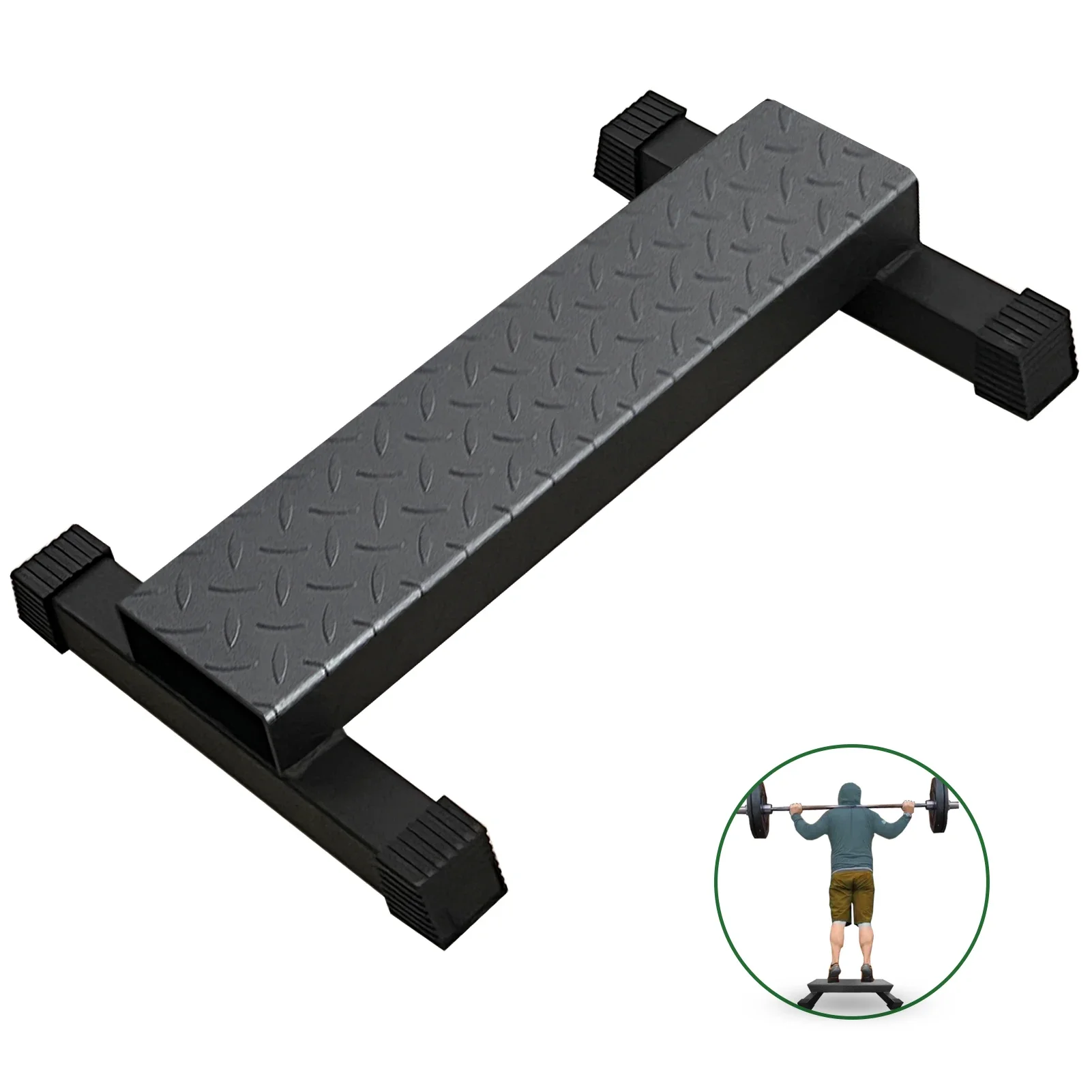 

New Wide and High Standing Calf Raise Machine Calf Stretching Squat Foot Stretch Anti-Slip Solid Steel Calf Block