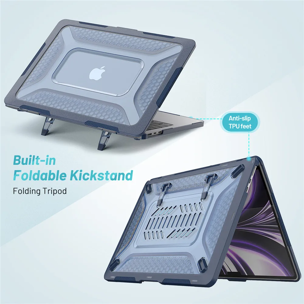 For MacBook Pro 16 M3 2023 Case with dustproof Plug & Keyboard Cover M2 Air 15 A2941 Plastic Case for MacBook Pro 14 M3 A2918