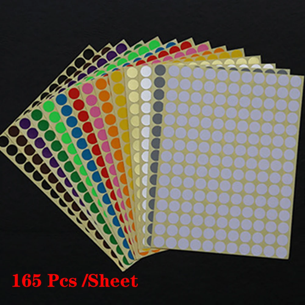 Planner Marker stickers Stationery Self Adhesive Decals Color Coding Labels Circle Dot Labels Circle stickers Round Stickers